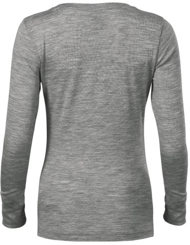 Tričko dámske Merino Rise LS 160 tmavosivý melír
