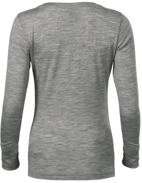 Tričko dámske Merino Rise LS 160 tmavosivý melír