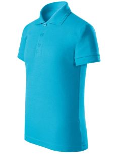 Polokošeľa detská Pique Polo Free F22 tyrkysová
