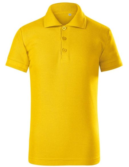 Polokošeľa detská Pique Polo Free F22 žltá