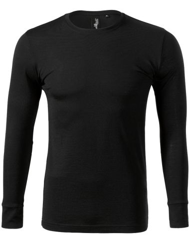 Tričko pánske Merino Rise LS 159 čierna