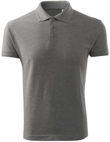Polokošeľa pánska Pique Polo Free F03 tmavosivý melír