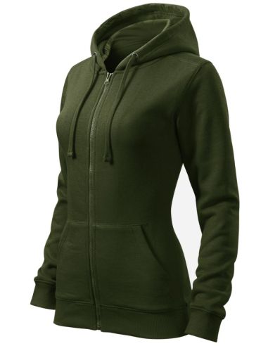 Mikina dámska Trendy Zipper 411 military