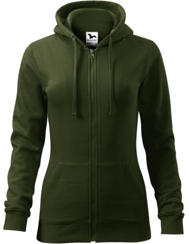 Mikina dámska Trendy Zipper 411 military