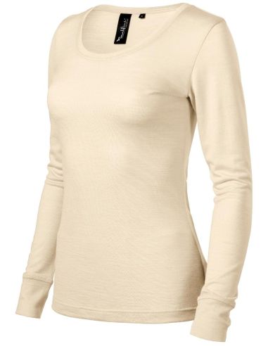 Tričko dámske Merino Rise LS 160 mandľová