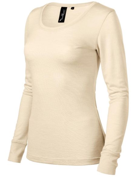 Tričko dámske Merino Rise LS 160 mandľová