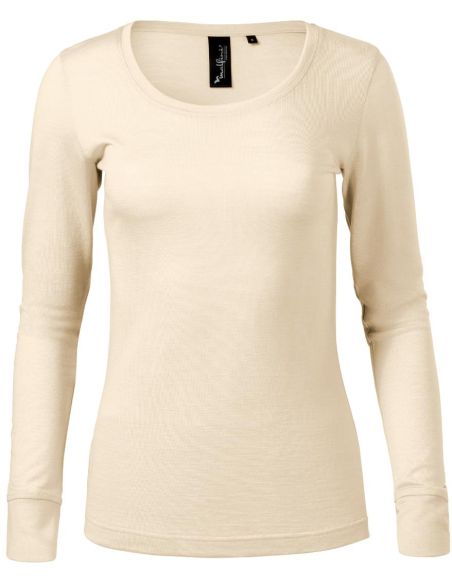 Tričko dámske Merino Rise LS 160 mandľová