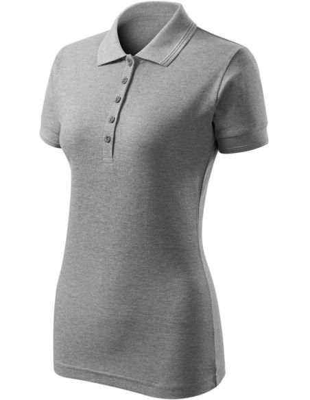 Polokošeľa dámska Pique Polo Free F10 tmavosivý melír