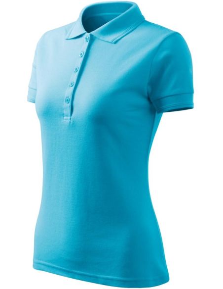 Polokošeľa dámska Pique Polo Free F10 tyrkysová