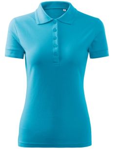 Polokošeľa dámska Pique Polo Free F10 tyrkysová 2