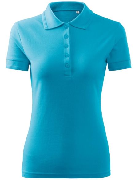 Polokošeľa dámska Pique Polo Free F10 tyrkysová