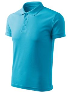 Polokošeľa pánska Pique Polo Free F03 tyrkysová