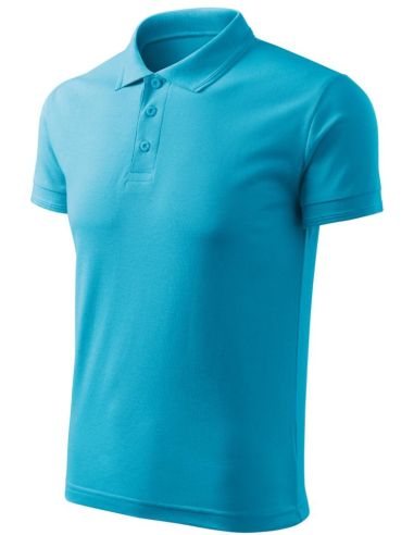 Polokošeľa pánska Pique Polo Free F03 tyrkysová