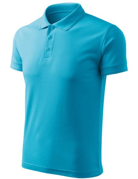 Polokošeľa pánska Pique Polo Free F03 tyrkysová