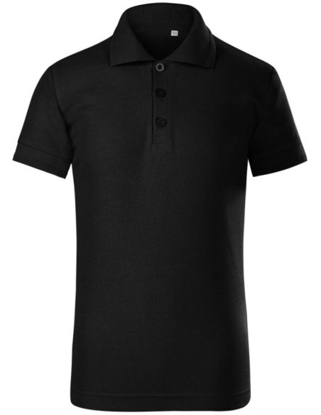 Polokošeľa detská Pique Polo Free F22 čierna