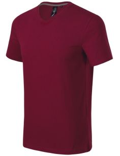 Tričko pánske Action V-neck 700 garnet