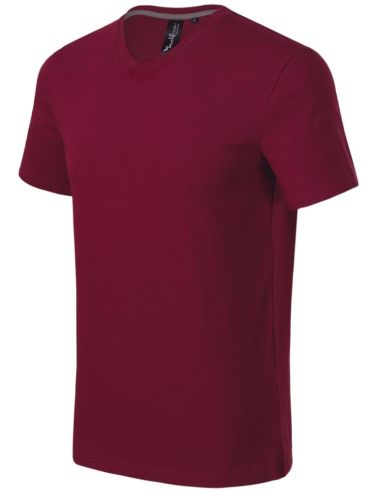 Tričko pánske Action V-neck 700 garnet