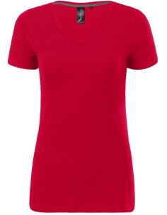 Tričko dámske Action V-neck 701 formula red 2