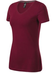 Tričko dámske Action V-neck 701 garnet