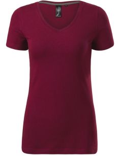 Tričko dámske Action V-neck 701 garnet 2
