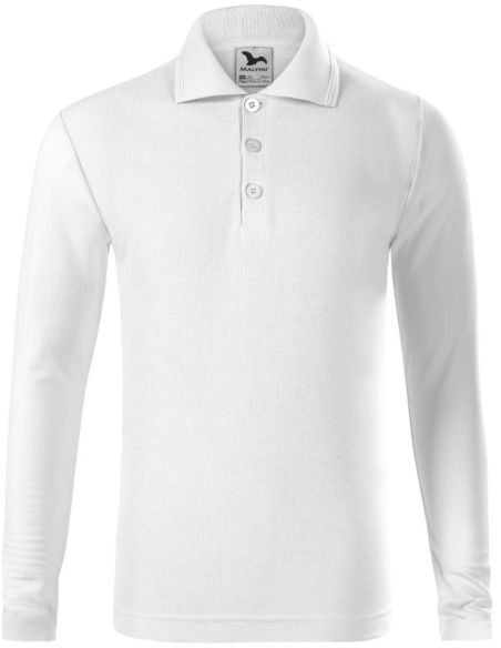 Polokošeľa detská Pique Polo LS 241 biela