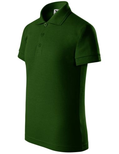 Polokošeľa detská Pique Polo 222 fľaškovozelená
