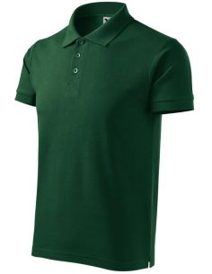 Polokošeľa pánska Cotton Heavy 215 dark green
