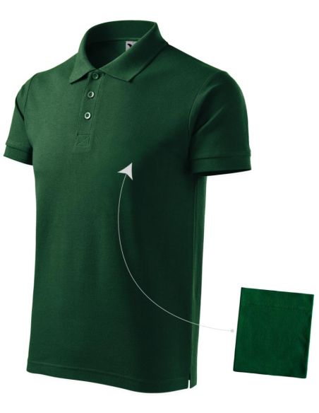 Polokošeľa pánska Cotton 212 dark green