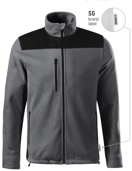 Fleece unisex Effect 530 oceľovo sivá 36 (brand label)