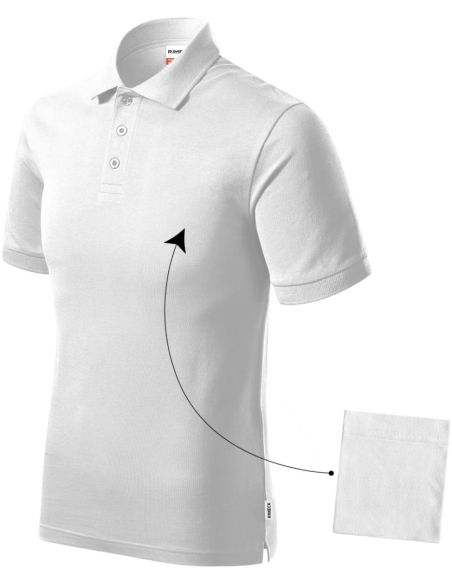 Polokošeľa pánska Resist Heavy Polo R20 biela 00 (brand label)