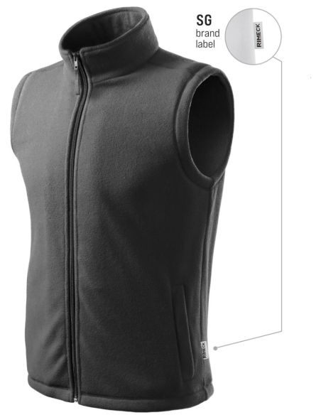Fleece vesta unisex Next 518 oceľovo sivá 36 (brand label)