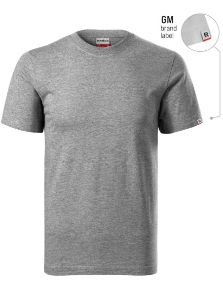 Tričko unisex Recall R07 tmavosivý melír 12 (brand label)