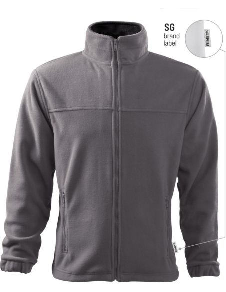 Fleece pánsky Jacket 501 oceľovo sivá 36 (brand label)