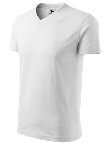 Tričko unisex V-neck 102 biela