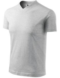Tričko unisex V-neck 102 svetlosivý melír