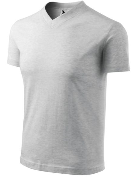 Tričko unisex V-neck 102 svetlosivý melír