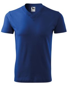 Tričko unisex V-neck 102 kráľovská modrá 2