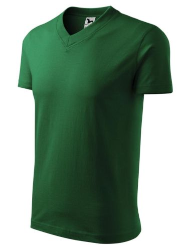 Tričko unisex V-neck 102 fľaškovozelená