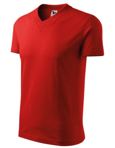 Tričko unisex V-neck 102 červená