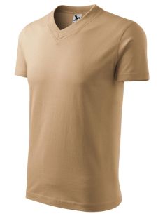 Tričko unisex V-neck 102 piesková