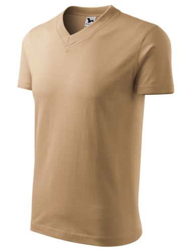 Tričko unisex V-neck 102 piesková
