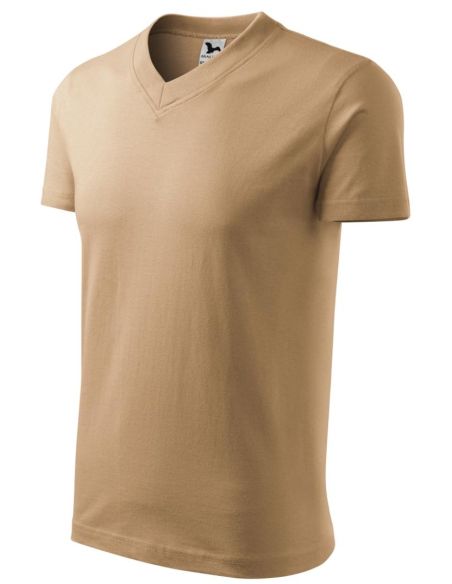 Tričko unisex V-neck 102 piesková