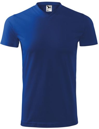 Tričko unisex Heavy V-neck 111 kráľovská modrá