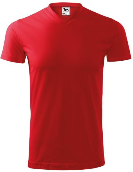 Tričko unisex Heavy V-neck 111 červená