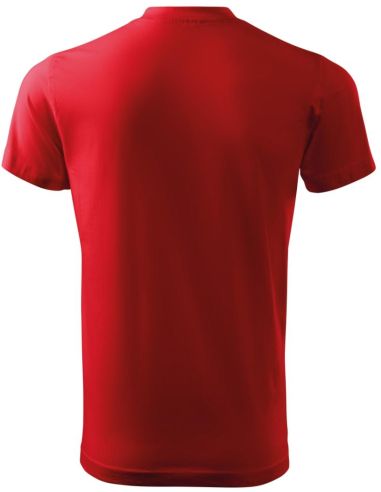 Tričko unisex Heavy V-neck 111 červená