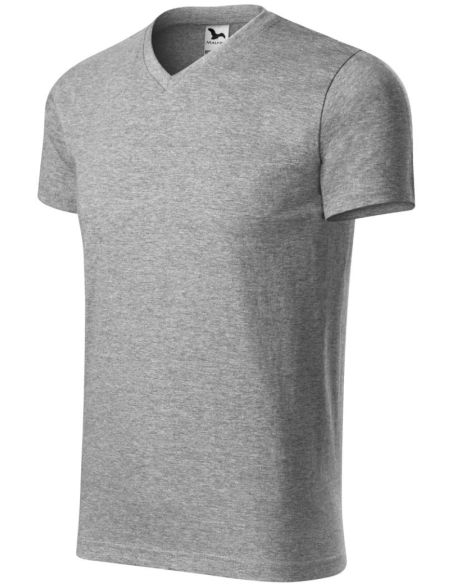 Tričko unisex Heavy V-neck 111 tmavosivý melír