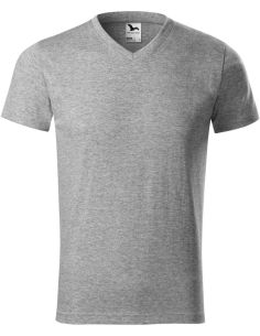 Tričko unisex Heavy V-neck 111 tmavosivý melír 2