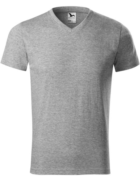Tričko unisex Heavy V-neck 111 tmavosivý melír