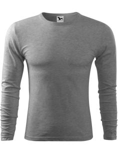 Tričko pánske Fit-T LS 119 tmavosivý melír 2
