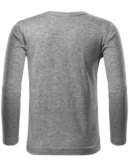Tričko detské Fit-T LS 121 tmavosivý melír